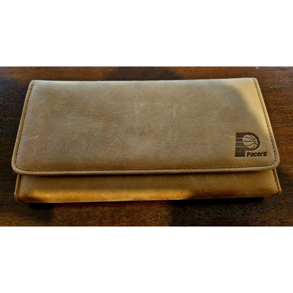 NFL Licensed Pacers Embossed Leather‎ Wallet & Checkbook Holder NEW